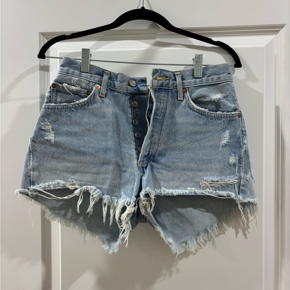 Agolde Vintage Blue Parker Shorts